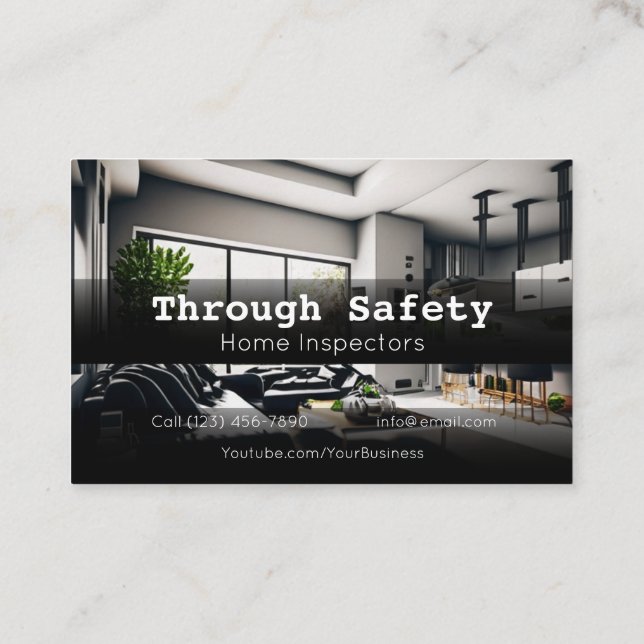 Carte De Visite Services professionnels d'inspection à domicile (Dos)