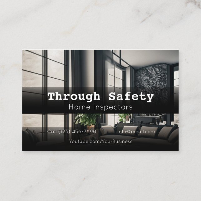 Carte De Visite Services professionnels d'inspection à domicile (Dos)