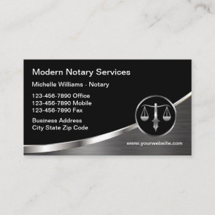 Carte De Visite Services publics de notaires uniques classiques