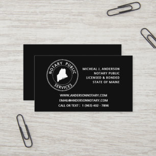 Carte De Visite Services publics du Maine