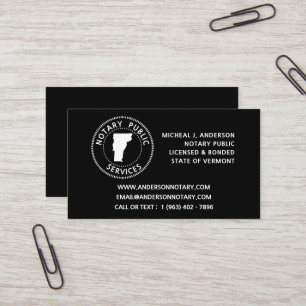 Carte De Visite Services publics du Vermont