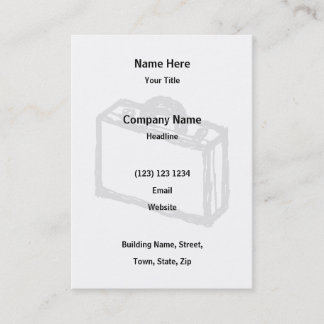Carte De Visite Serviette de bureau ou valise de voyageurs.