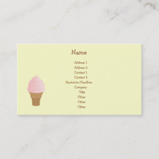 Carte De Visite Servir doux fraise