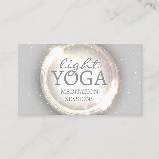 Carte De Visite Sessions de méditation de Yoga léger Minutieux Par (Devant)