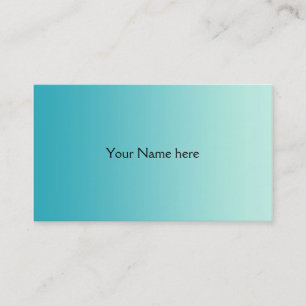 Carte De Visite SEULEMENT dégradés de COULEUR - bleu océan