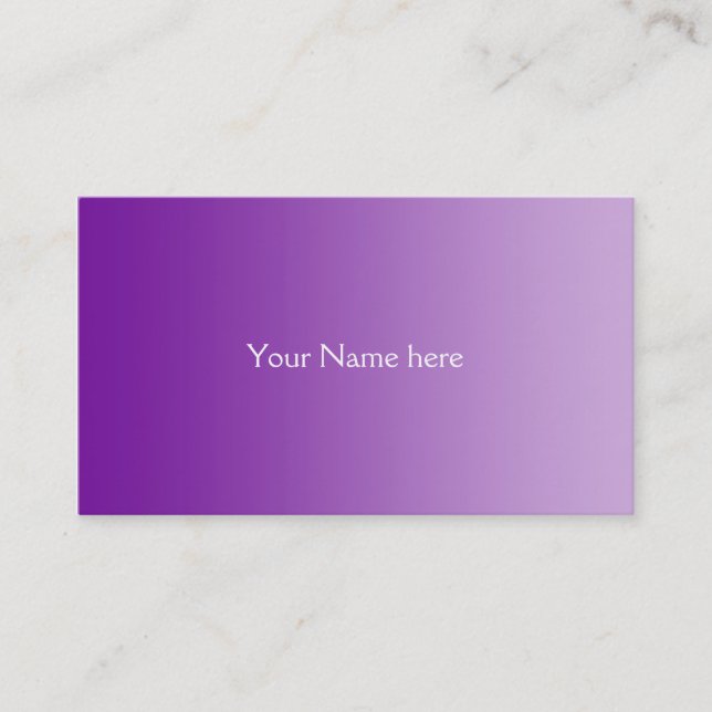 Carte De Visite SEULEMENT dégradés de COULEUR - violet (Devant)