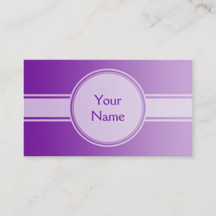 Carte De Visite SEULEMENT dégradés de COULEUR - violet + votre tex