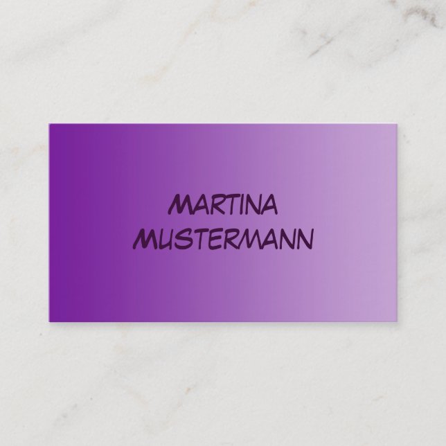 Carte De Visite SEULEMENT gradients de COULEUR - pourpre (Devant)