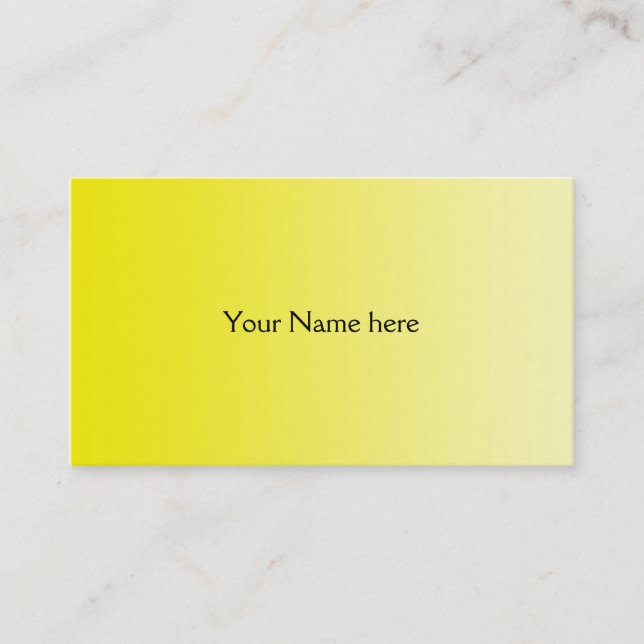 Carte De Visite SEULS gradients de COULEUR - citron jaune (Devant)