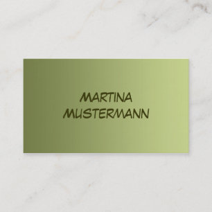 Carte De Visite SEULS gradients de COULEUR - vert olive