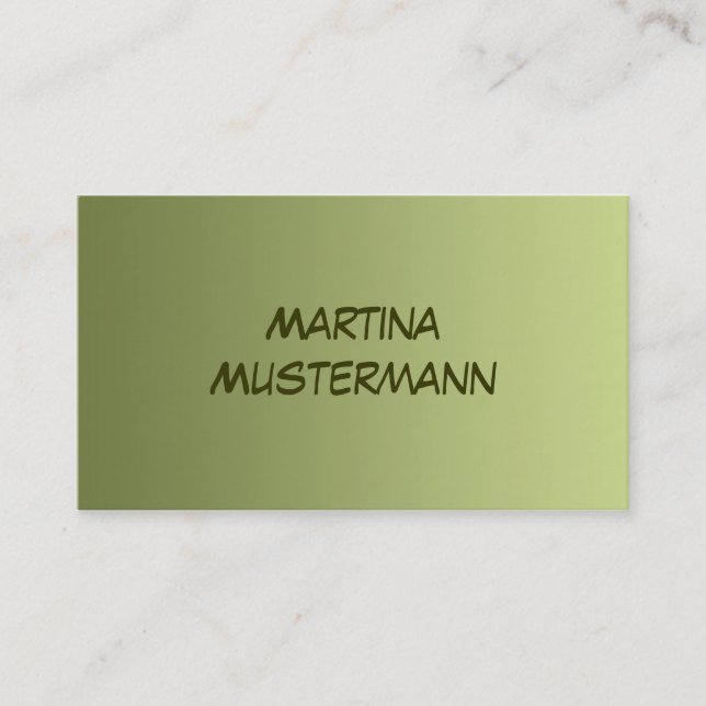 Carte De Visite SEULS gradients de COULEUR - vert olive (Devant)
