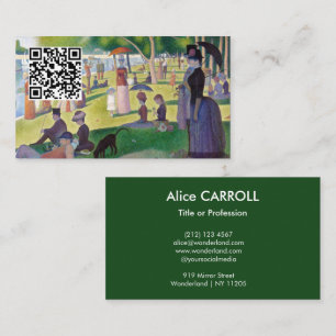 Carte De Visite Seurat - Un dimanche sur La Grande Jatte - Code QR