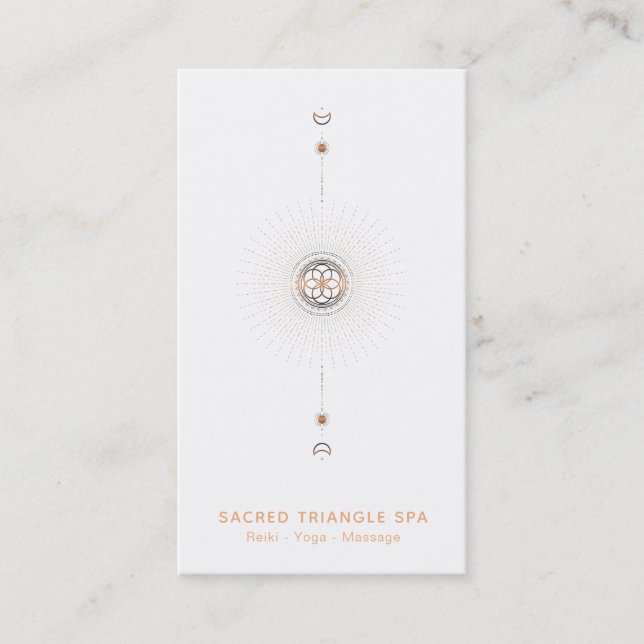 Carte De Visite *~* Shaman Mandala Moon Alchimie Géométrie Sacrée (Devant)