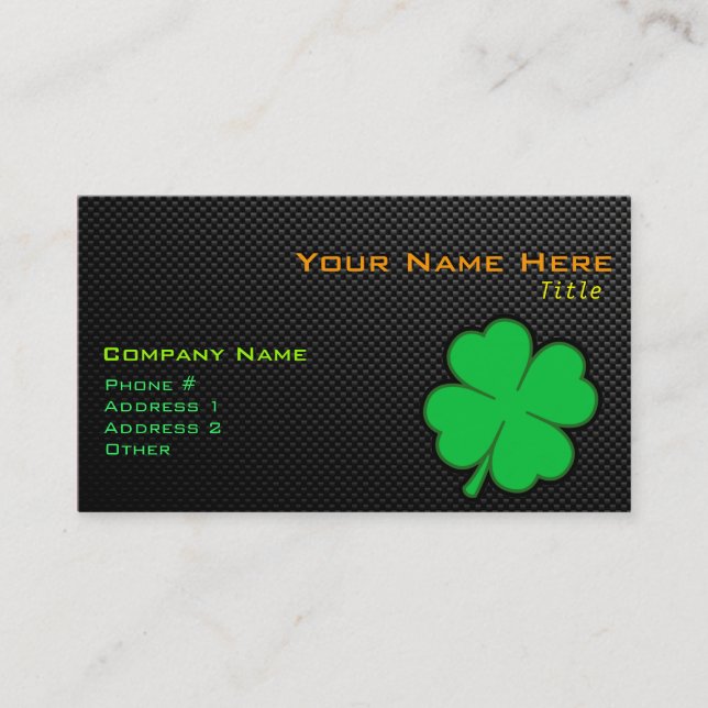 Carte De Visite Shamrock lisse (Devant)
