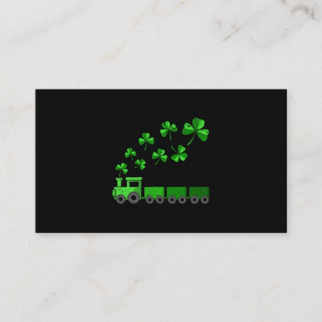 Carte De Visite Shamrock Train Jour de la Saint Patrick Lucky Iris (Devant)