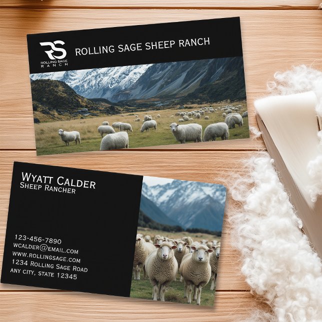 Carte De Visite Sheep Ranching – Livestock, Wool Production (Créateur téléchargé)