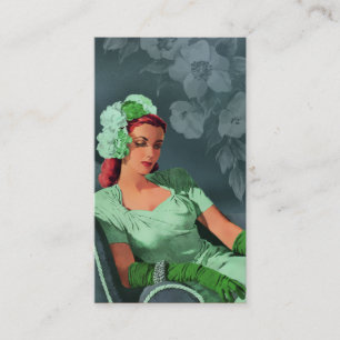 Carte De Visite Sheila - les années 1940 même l'usage en vert et