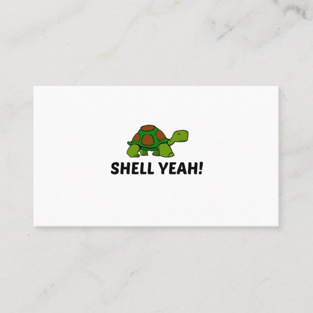 CARTE DE VISITE SHELL YEAH TURTLE (Devant)