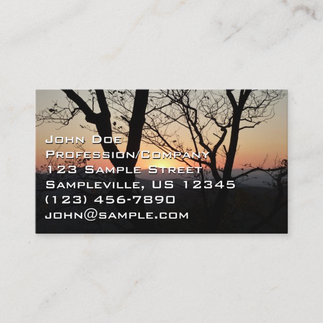 Carte De Visite Shenandoah Sunset National Park Paysage (Devant)
