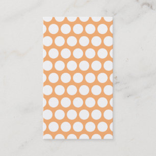 Carte De Visite Sherbet Orange et Points Blancs
