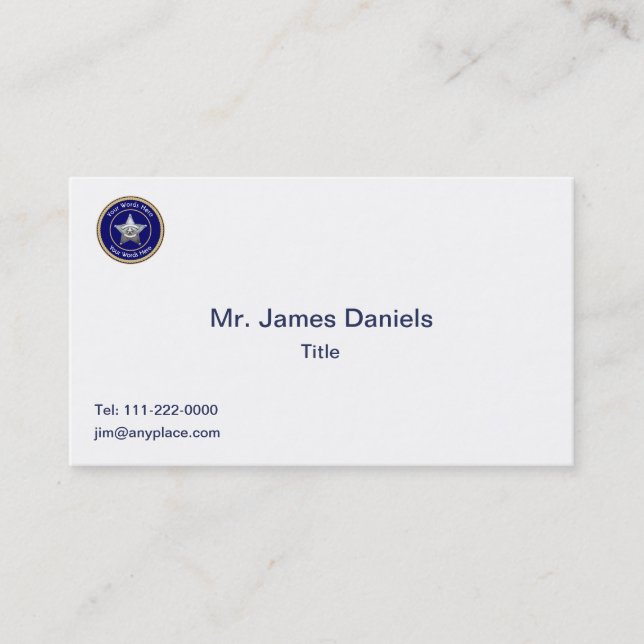 Carte De Visite Shérif (Devant)