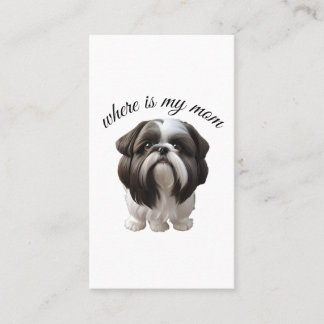 Carte De Visite Shih Tzu - Où Est Ma Mère