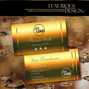 Carte De Visite Shimmerger Fire Orange Luxury Diamonds ajouter log