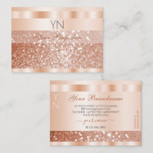 Carte De Visite Shimmery Rose Gold Sparkle Parties scintillant Mon