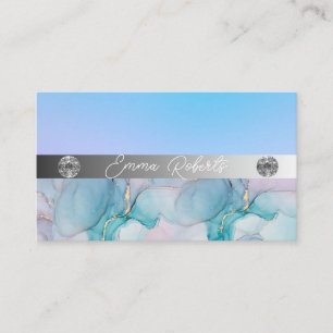 Carte De Visite Shimmery Silver Sparkle Parties scintillant Diamon