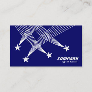 Carte De Visite Shooting Stars - blanc sur 000066 bleu-foncé