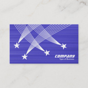 Carte De Visite Shooting Stars - blanc sur le bleu balayé