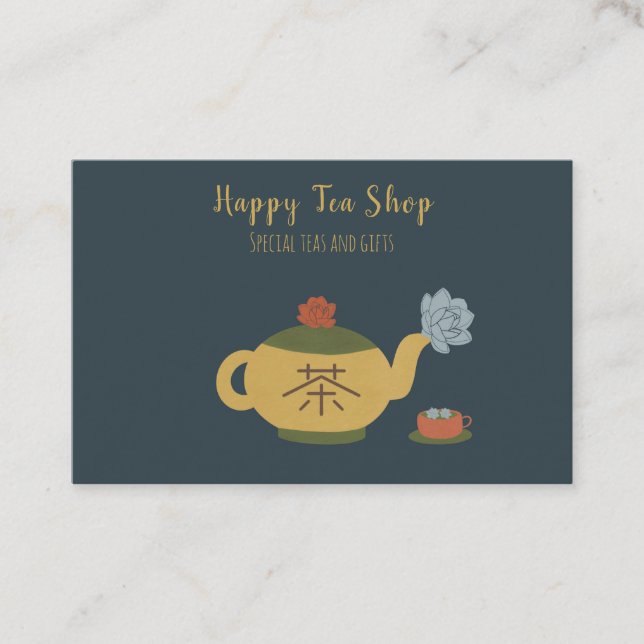 Carte De Visite Shop de thé personnalisé (Devant)