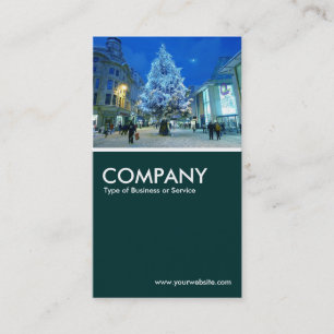 Carte De Visite Shopping de Noël - Vert foncé