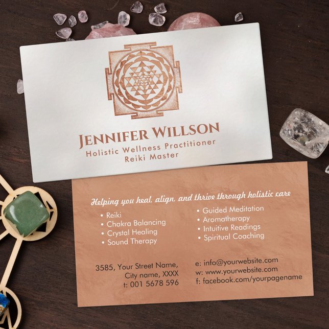 Carte De Visite Shri Yantra - Sri yantra - Shri Chakra - Cuivre (Créateur téléchargé)