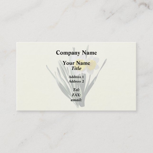 Carte De Visite Shy Little Daffodil (Devant)