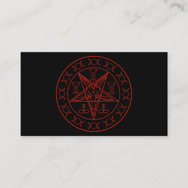 Carte De Visite Sigil de lune triple de Baphomet et sigil de (Devant)