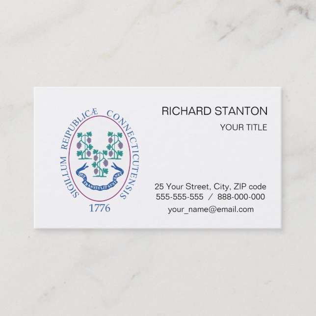 Carte De Visite Signal Connecticut (Devant)