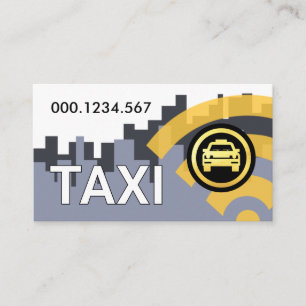 Carte De Visite Signal Radio Radar Appelant un Taxi