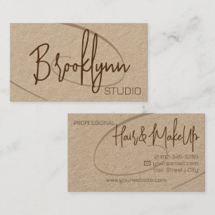 Carte De Visite Signature Calligraphie Studio de Coiffure Professi