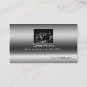 Carte De Visite Signature compacte de pèlerin à effet métallique