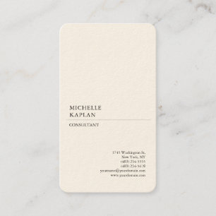 Carte De Visite Signature Cream Moderne Professionnel Exclusif