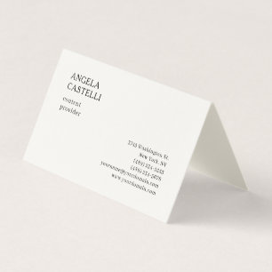 Carte De Visite Signature Crème tendance moderne minimaliste Plain
