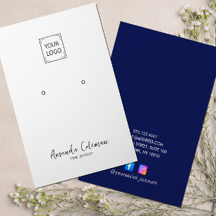 CARTE DE VISITE SIGNATURE DE LA PLAINE BLEUE POUR LE LOGO DE BIJOU