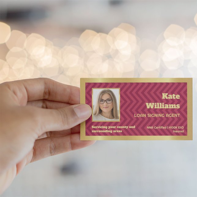 Carte De Visite Signature d'un prêt notaire (Notary Card)