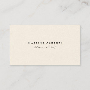 Carte De Visite Signature Élégante Crème Minimaliste Moderne