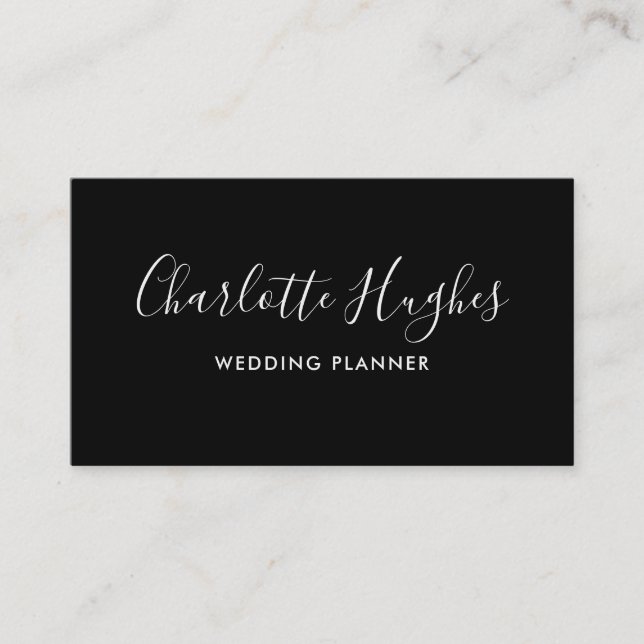 Carte De Visite Signature Élégante Simple (Devant)