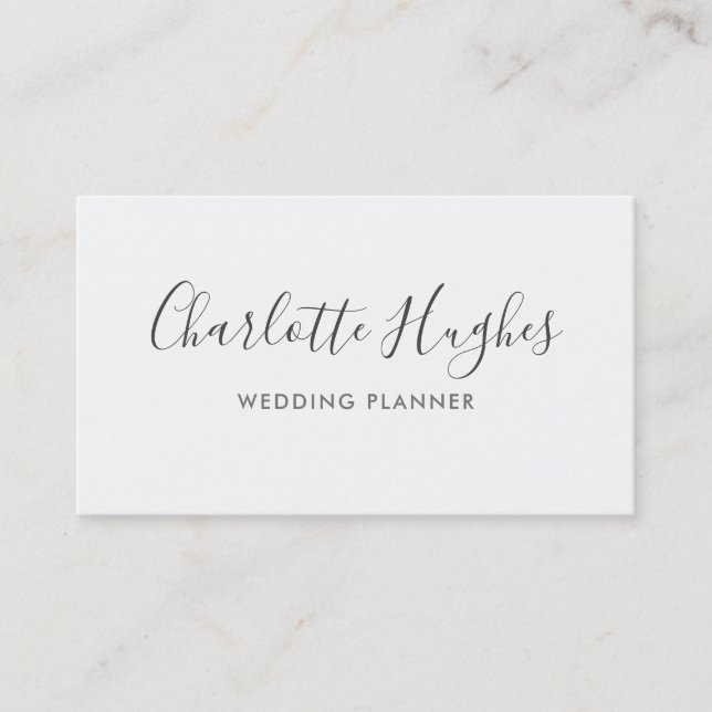 Carte De Visite Signature Élégante Simple (Devant)