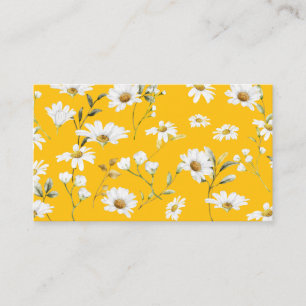 Carte De Visite Signature jaune écriture Daisy