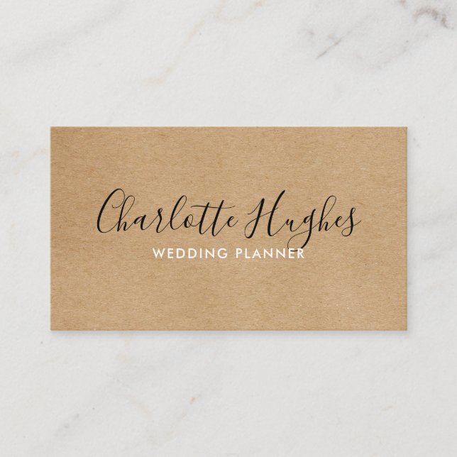 Carte De Visite Signature Kraft Rustique (Devant)