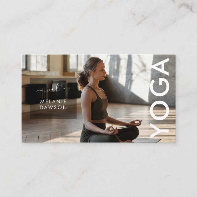 Carte De Visite Signature moderne élégante Monogramme (Devant)